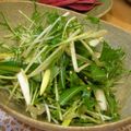 MEGuREEN's cooksnap of when they made 水菜＆ネギ＆チャーシューでピリ辛☆サラダ.