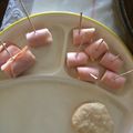 那須。's cooksnap of when they made お弁当に1分＊ハムチーズ＊くるくる.