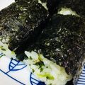ｱｲﾊﾅ's cooksnap of when they made しらすと野沢菜のおにぎり.