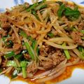 クックDUL9C7☆'s cooksnap of when they made 豚ひき肉ともやし・ニラ炒め.