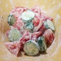 ポニーリボン's cooksnap of when they made きゅうりとトマトのチーズサラダ♪.