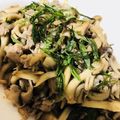 maru◎sak's cooksnap of when they made 大葉香る豚肉ときのこの甘辛バター醤油炒め.