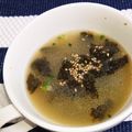 ＊ちゃちゅ＊'s cooksnap of when they made 2歳の子供も大好き★オクラと海苔のスープ.