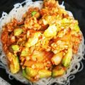 ７２３'s cooksnap of when they made アボカド納豆キムチそうめん.
