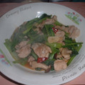 Jock's cooksnap of when they made 小松菜と豚肉のオイスターソース炒め.