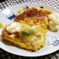 鈴まゆ's cooksnap of when they made ハムとチーズのガーリックフレンチトースト.