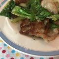 ☆hironon☆'s cooksnap of when they made 早っ！超シンプル！ロメインレタス豚肉炒め.