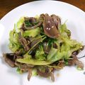 yuchiママ's cooksnap of when they made 砂肝とキャベツのオイスターソース炒め.