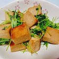 まめ☆彡's cooksnap of when they made 高野豆腐と豆苗のごま油炒め.