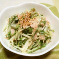 えれぼん's cooksnap of when they made みず菜ときゅうりのごまマヨサラダ♡.