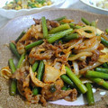 lunatomo's cooksnap of when they made ☆にんにくの芽と豚肉のキムチ炒め☆.