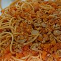 小５料理男子's cooksnap of when they made 母☆直伝☆ひき肉でナポリタン.