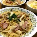 YUKIKI☆'s cooksnap of when they made きのことソーセージの醤油バターパスタ.