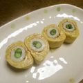 ジョングレ's cooksnap of when they made お弁当に♪ほうれん草ｉｎ竹輪の卵焼き.