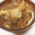 コリラックマ★★'s cooksnap of when they made 簡単！白菜とニンニクとひき肉のうどん.