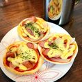 ＊鐘＊'s cooksnap of when they made 余った餃子の皮でリメイク・ミニピッツア☆.