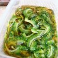 ＴＯＭＯＷＡＴ's cooksnap of when they made 酢橘風味のゴーヤのお浸し.