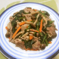 えれぼん's cooksnap of when they made 豚肉とほうれん草ときのこの簡単炒め☆.