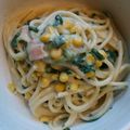 naorose's cooksnap of when they made 簡単♡ほうれん草とコーンのクリームパスタ.