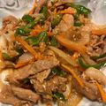 ギョウザ好き's cooksnap of when they made ☆簡単☆豚こまプルコギ風炒め.