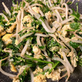 tentemari☆'s cooksnap of when they made 安くておいしい★もやしと卵の炒めもの.