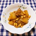 ﾁｲﾁｬﾝﾏﾏ's cooksnap of when they made 鳥手羽と大豆・大根煮込み.