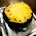 黒柴イチ's cooksnap of when they made 坊ちゃんカボチャの丸ごとグラタン.