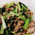 UDmama's cooksnap of when they made 小松菜と豚こま肉のにんにく炒め.