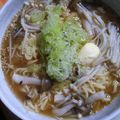 伶夜11's cooksnap of when they made きのことバターの醤油ラーメン.
