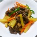 のり子のおかず♪'s cooksnap of when they made じゃがいもの青椒肉絲風炒め.