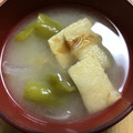 ふっきー＠初心者's cooksnap of when they made 甘獅子唐と玉ねぎと油揚げの味噌汁.