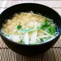 あーこ姐's cooksnap of when they made 水菜とたぬきのスピード味噌汁☆.
