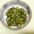 のんた＆きなこ's cooksnap of when they made もっと美味しく♡オクラのごま和え.