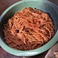 おいしい＠大好き's cooksnap of when they made 残りハンバーグソースで簡単パスタ.