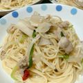 かわはぎﾛｰﾙ's cooksnap of when they made 和風☆ベーコン＆茸のしょう油バターパスタ.