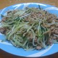 クック8D0BQL☆'s cooksnap of when they made もやしと水菜のポン酢炒め.
