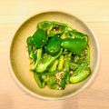 toukenken's cooksnap of when they made レンジだけで簡単！ピーマンのごまあえ.