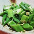 あたりめっこ's cooksnap of when they made レンジで簡単☆オクラの中華胡麻和え。.