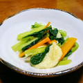 猫のオソマ's cooksnap of when they made 白だしで小松菜、人参、油あげの煮浸し.