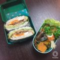 氷藍☆ひらん's cooksnap of when they made 簡単✩具沢山サンドイッチ(おにぎらずも).