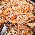 あらめとサクラ's cooksnap of when they made レンコンとごぼうのきんぴら.