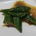 クリオネM's cooksnap of when they made 計量スプーンなし♪オクラの胡麻和え.