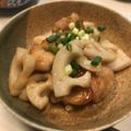しばむら's cooksnap of when they made れんこんと鶏ムネ肉の甘辛炒め.