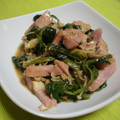 ゴースカ's cooksnap of when they made 魚肉ソーセージとほうれん草のバタぽん炒め.
