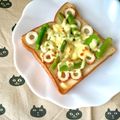 ふたごゆき's cooksnap of when they made 竹輪とアスパラガスの柚子マヨトースト.