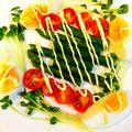 ネオポリタンスワール's cooksnap of when they made トマトとアスパラのサラダ 温玉のせ.