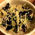 Boquerona's cooksnap of when they made 水菜の辛子海苔和え♪.