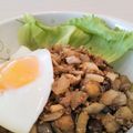 イエローバード's cooksnap of when they made 【15分】鰹節♡茄子と挽肉の和風ガパオ丼.