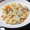 ピー子＆でっちゃん's cooksnap of when they made フライパンで簡単☆ご飯で作る♪えびピラフ.