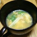 ほのみずママ's cooksnap of when they made 5分で完成♪水菜とたまごで簡単お味噌汁.